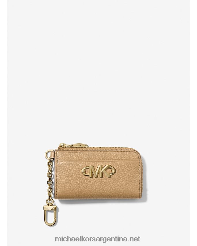 mujer camello tarjetero piper de piel granulada con cremallera Michael Kors T46HB01658