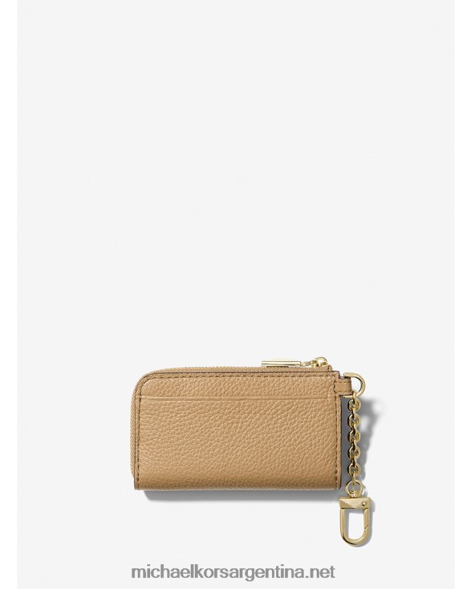 mujer camello tarjetero piper de piel granulada con cremallera Michael Kors T46HB01658