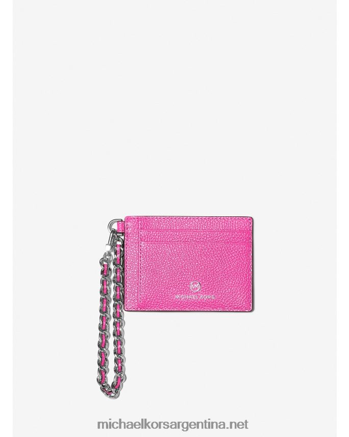 mujer cereza tarjetero pequeño de piel granulada con cadena Michael Kors T46HB01663