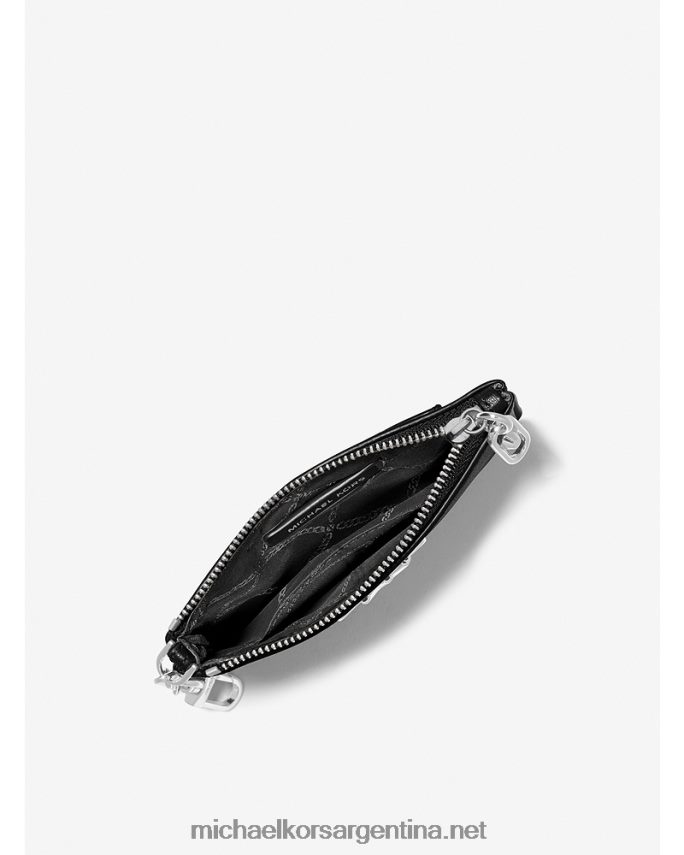 mujer negro tarjetero parker pequeño de piel con cremallera Michael Kors T46HB01667