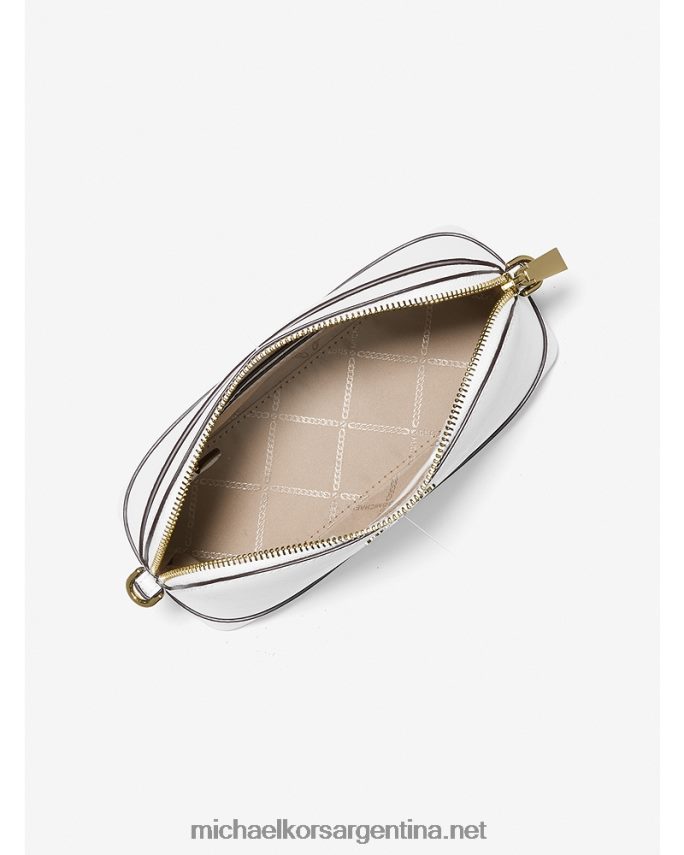 mujer Blanco óptico bolsa crossbody cúpula grande de piel saffiano Michael Kors T46HB01015