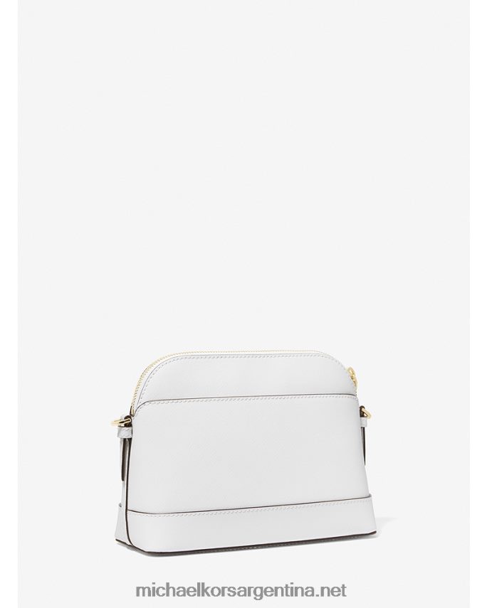 mujer Blanco óptico bolsa crossbody cúpula grande de piel saffiano Michael Kors T46HB01015