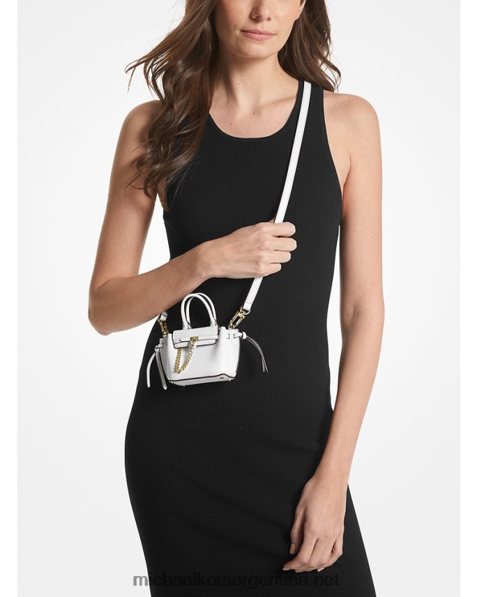 mujer Blanco óptico bolsa crossbody hamilton Legacy de microcuero con cinturón Michael Kors T46HB0657