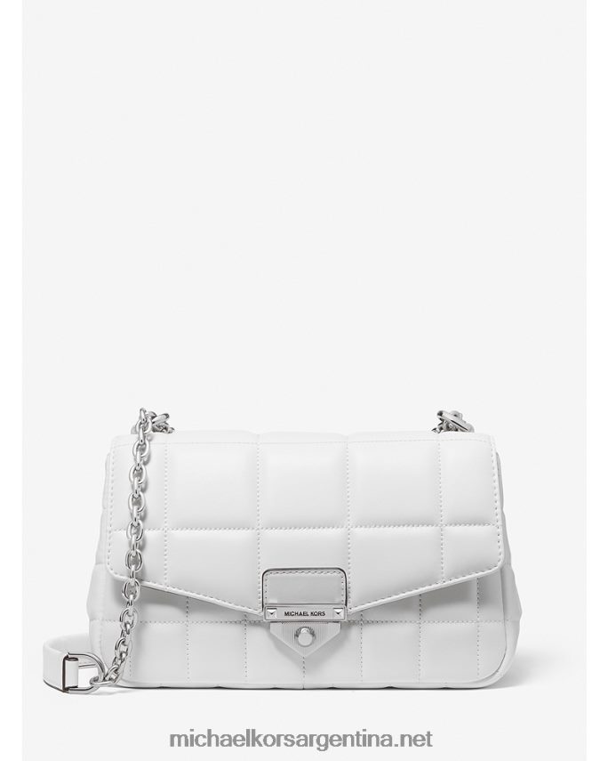 mujer Blanco óptico bolsa de hombro soho grande de piel acolchada Michael Kors T46HB0769
