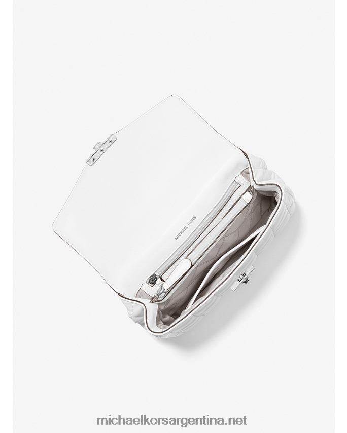 mujer Blanco óptico bolsa de hombro soho grande de piel acolchada Michael Kors T46HB0769