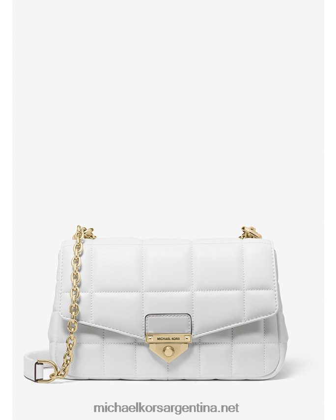 mujer Blanco óptico bolsa de hombro soho grande de piel acolchada Michael Kors T46HB0994