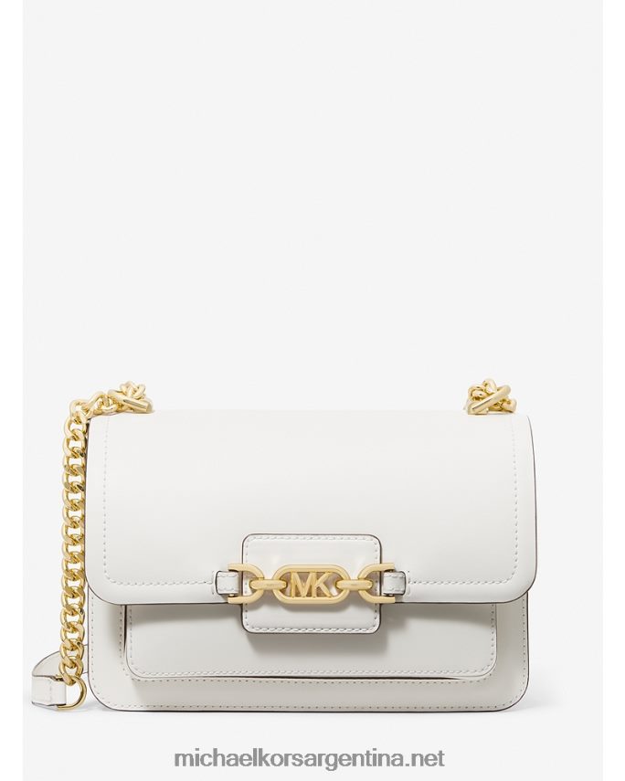 mujer Blanco óptico bolso de hombro grande de piel jaspeada Michael Kors T46HB0841