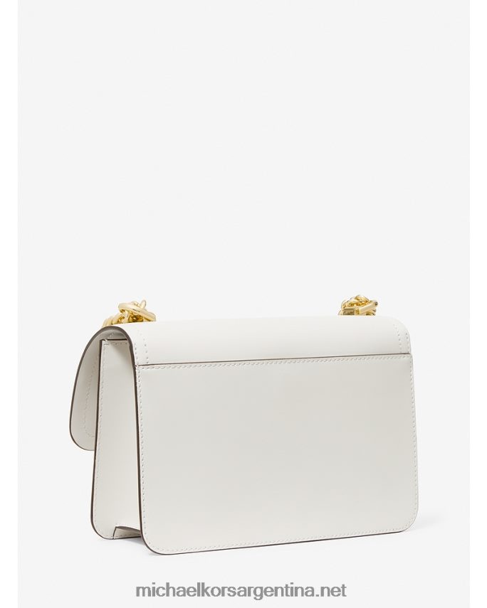 mujer Blanco óptico bolso de hombro grande de piel jaspeada Michael Kors T46HB0841