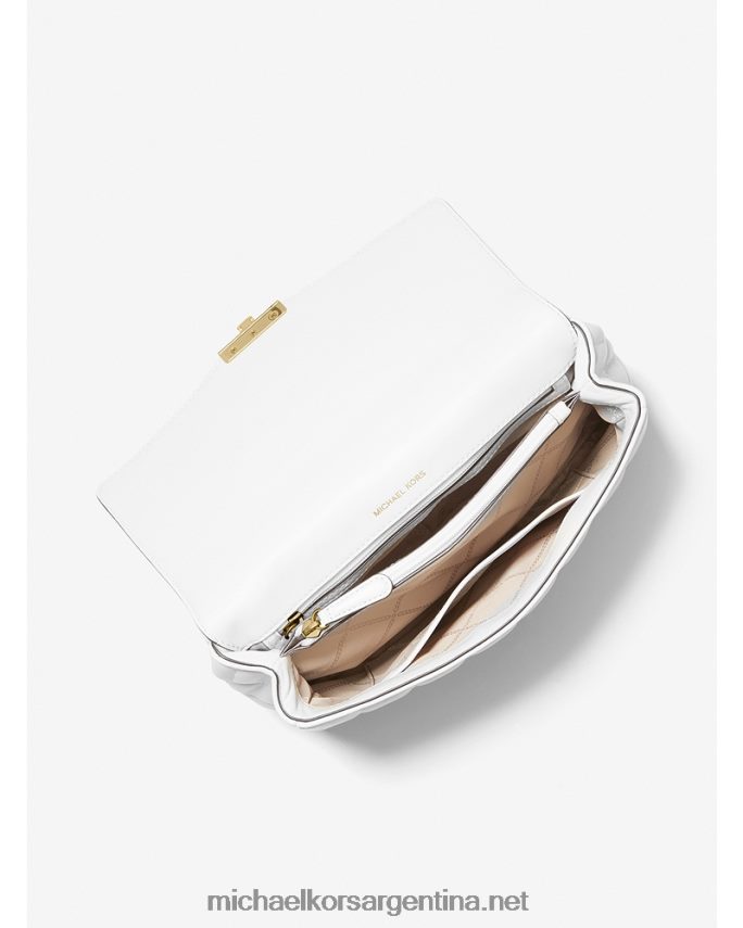 mujer Blanco óptico bolso de hombro soho extragrande de piel acolchada Michael Kors T46HB0995