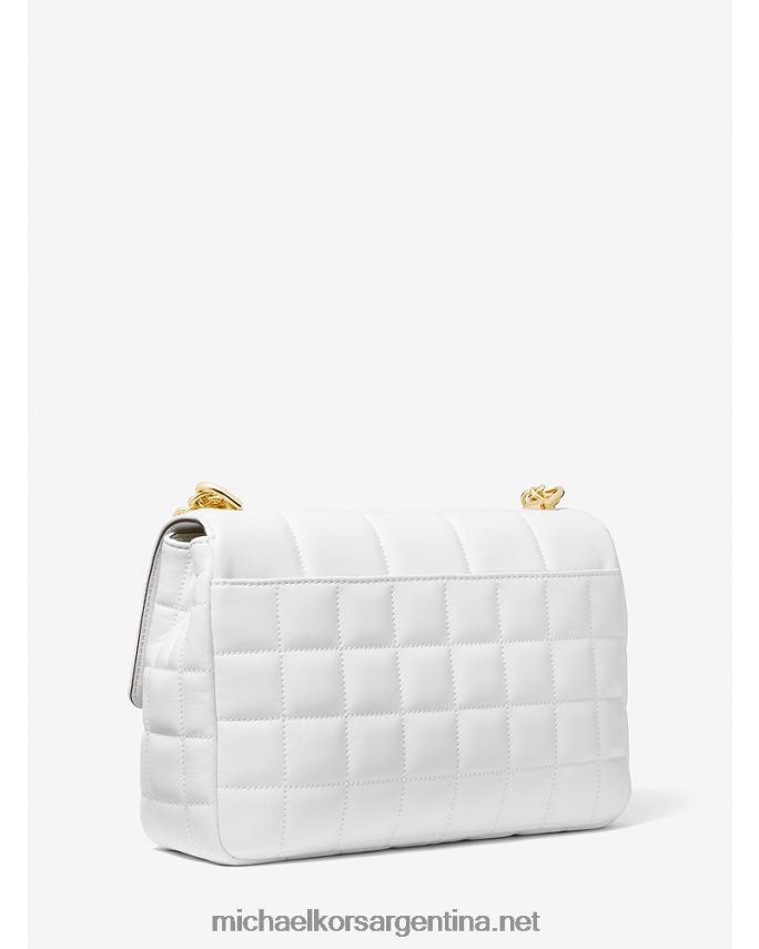 mujer Blanco óptico bolso de hombro soho extragrande de piel acolchada Michael Kors T46HB0995