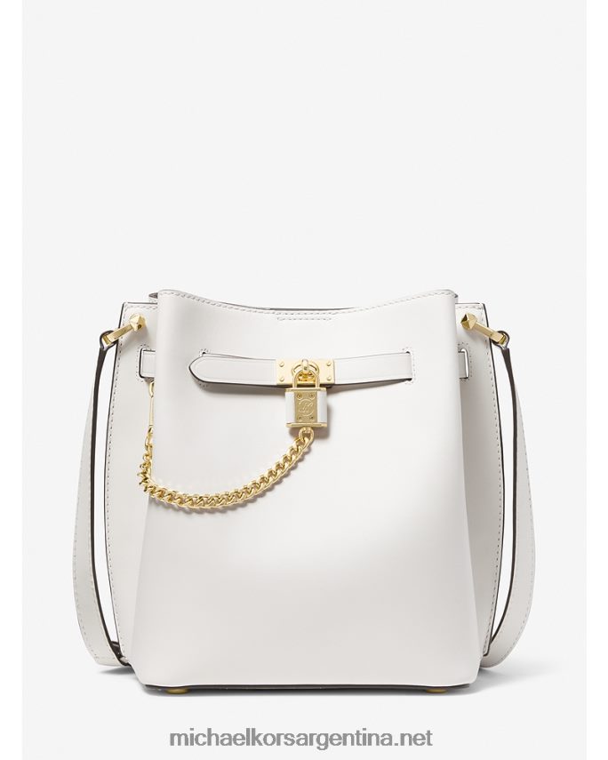 mujer Blanco óptico bolso messenger hamilton legacy mediano de piel Michael Kors T46HB0690