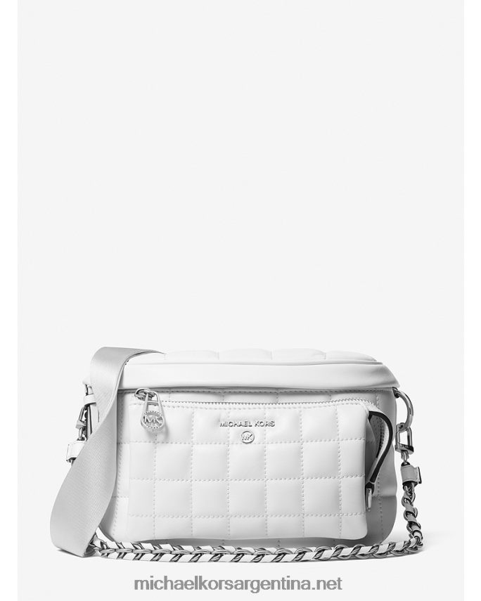 mujer Blanco óptico riñonera slater mediana de piel acolchada Michael Kors T46HB0884
