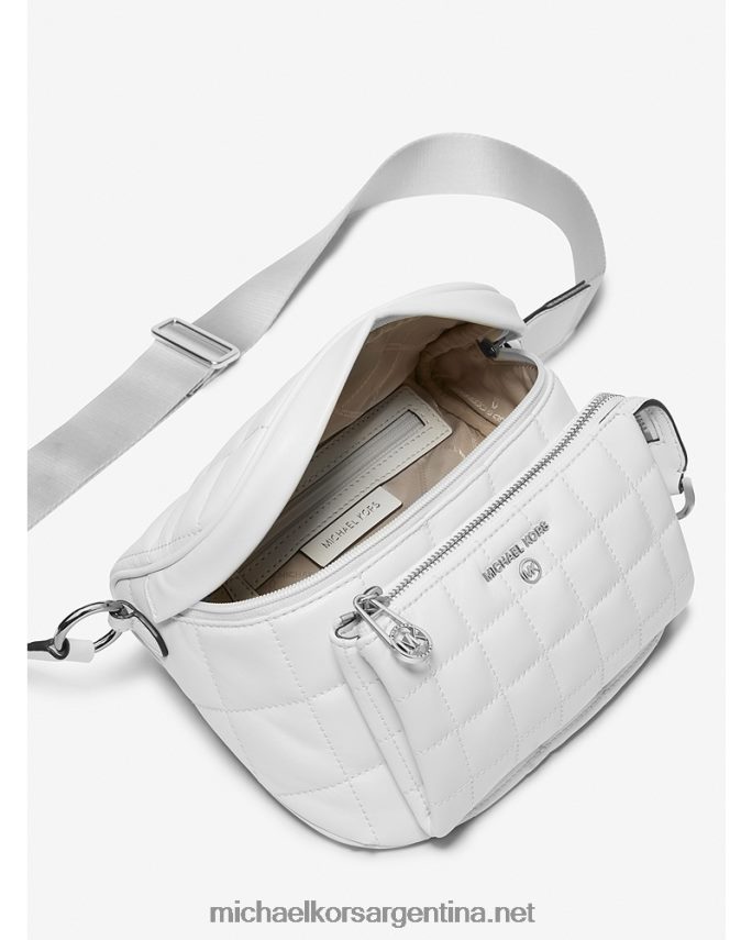 mujer Blanco óptico riñonera slater mediana de piel acolchada Michael Kors T46HB0884