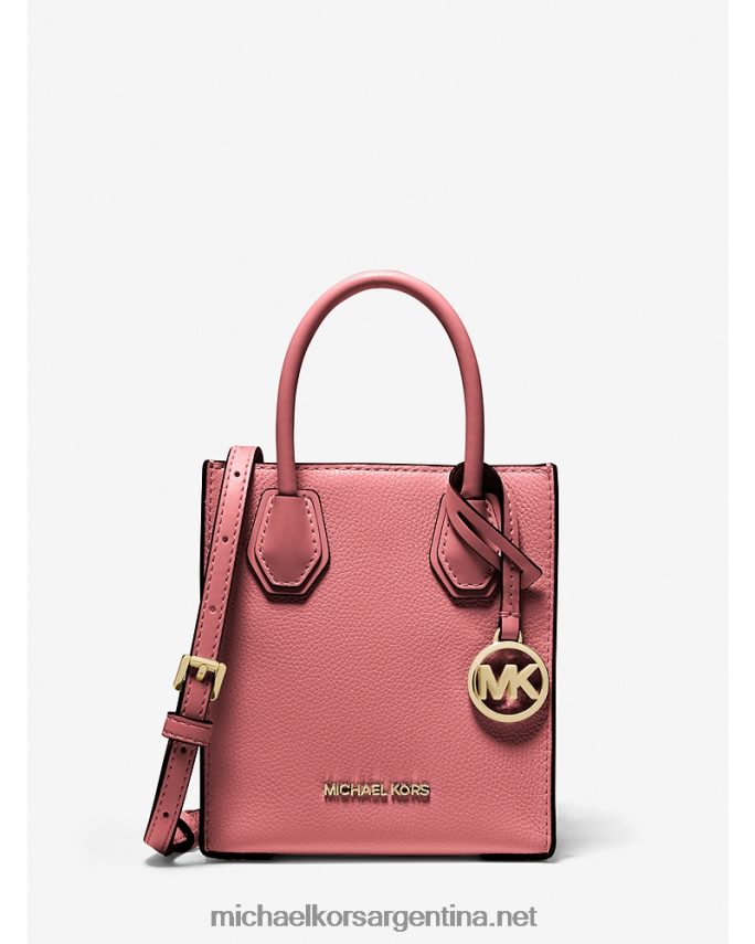 mujer Rosa de té bolsa crossbody mercer extrapequeña de piel granulada Michael Kors T46HB01023