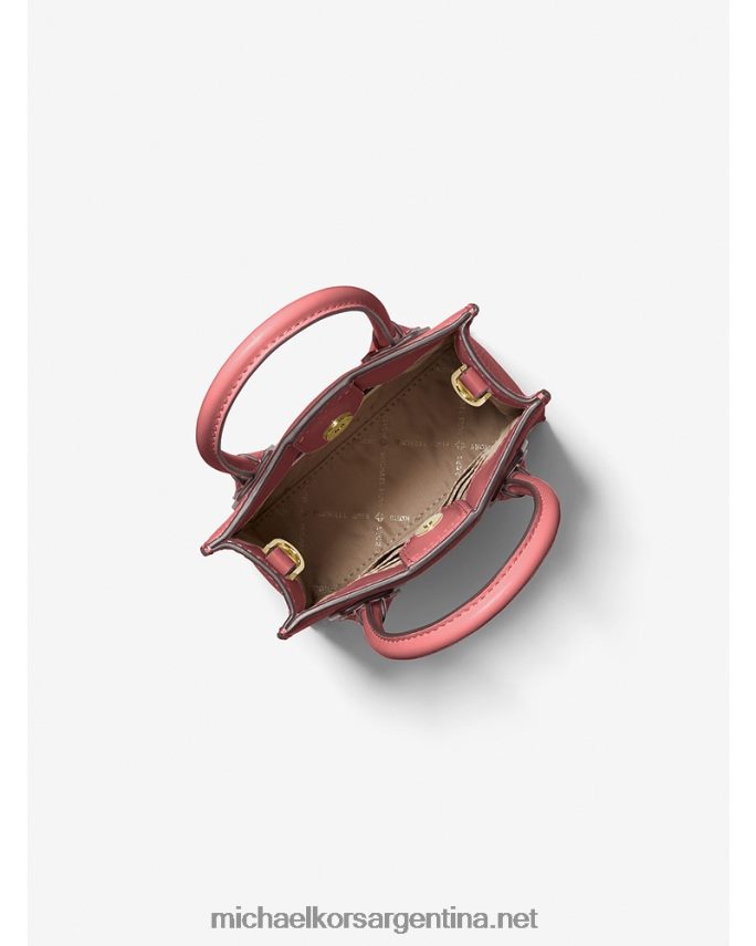 mujer Rosa de té bolsa crossbody mercer extrapequeña de piel granulada Michael Kors T46HB0863