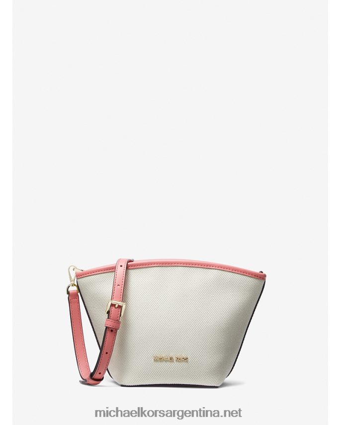 mujer Rosa de té bolso tote kimber pequeño 2 en 1 de piel sintética grabada y perforada Michael Kors T46HB0868