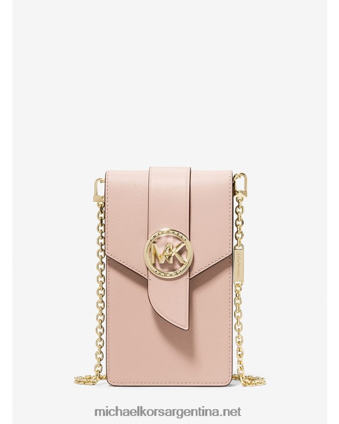 mujer Rosa suave bandolera pequeña para smartphone de piel saffiano Michael Kors T46HB01028