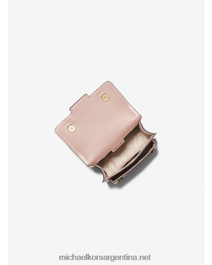 mujer Rosa suave bolsa crossbody extrapequeña de piel jaspeada Michael Kors T46HB0979