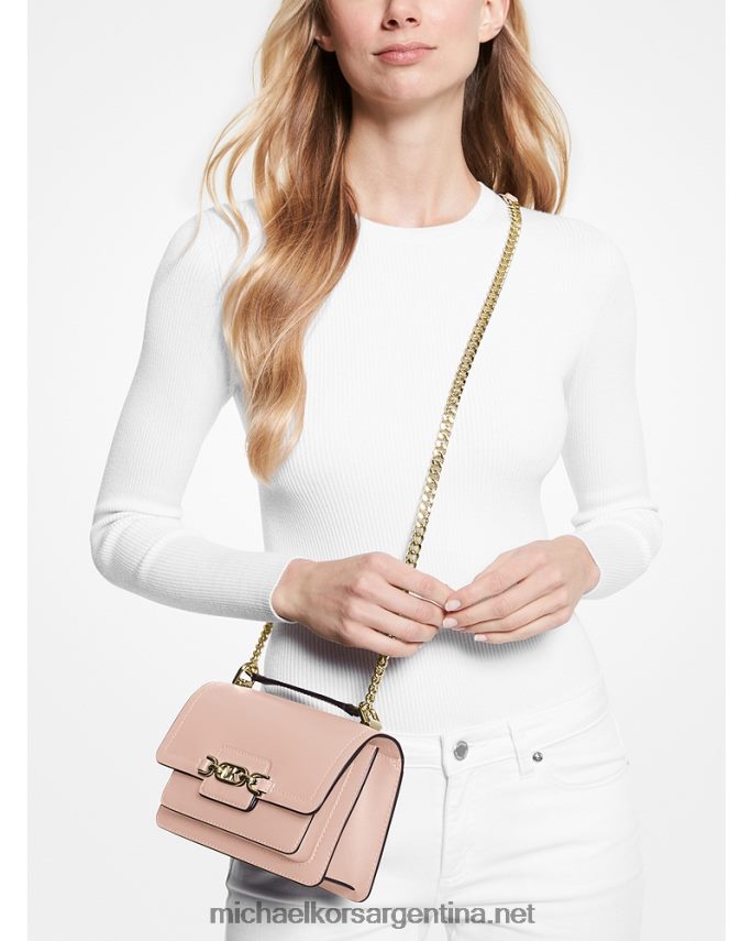 mujer Rosa suave bolsa crossbody extrapequeña de piel jaspeada Michael Kors T46HB0979