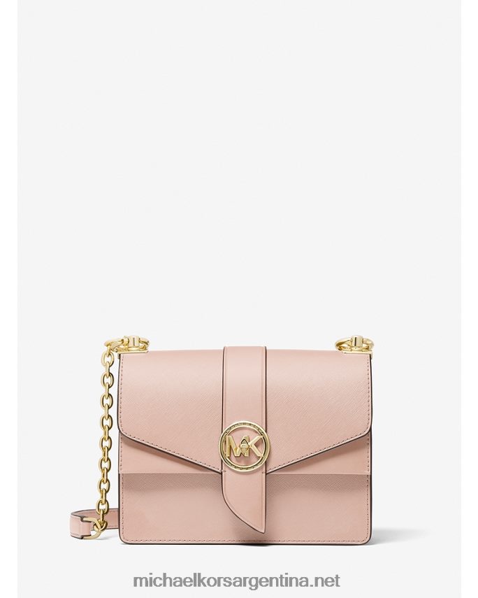 mujer Rosa suave bolsa crossbody greenwich pequeña de piel saffiano Michael Kors T46HB0967