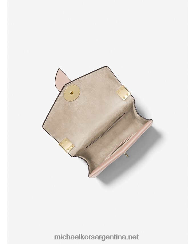 mujer Rosa suave bolsa crossbody greenwich pequeña de piel saffiano Michael Kors T46HB0967
