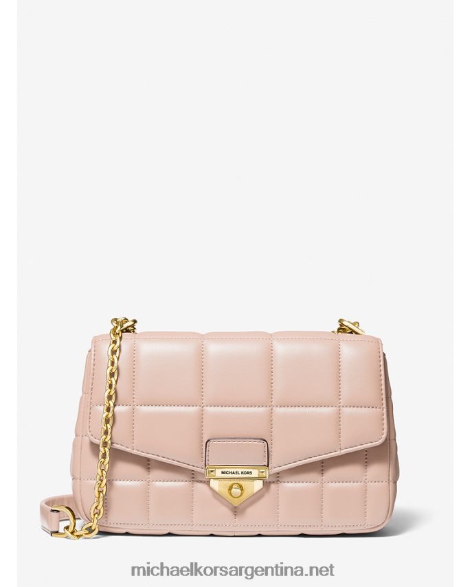 mujer Rosa suave bolsa de hombro soho grande de piel acolchada Michael Kors T46HB0997