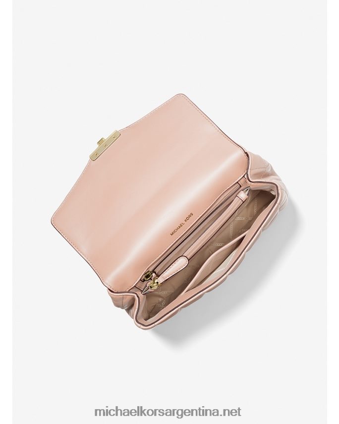 mujer Rosa suave bolsa de hombro soho grande de piel acolchada Michael Kors T46HB0997