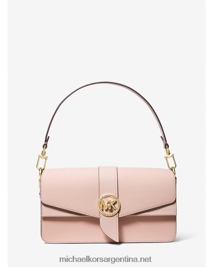 mujer Rosa suave bolso de hombro greenwich mediano de piel saffiano Michael Kors T46HB0925