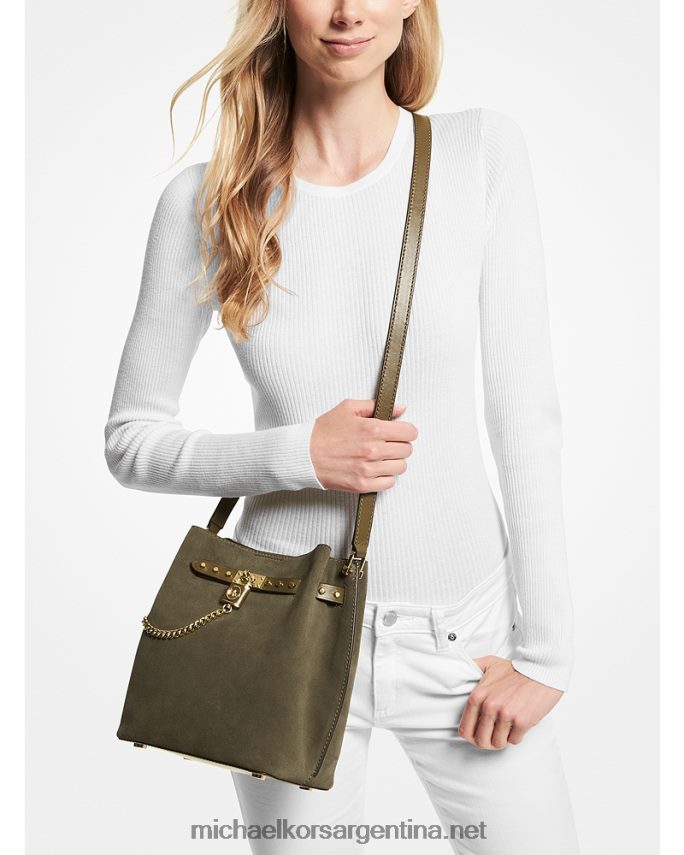 mujer aceituna bolso messenger hamilton legacy mediano de ante Michael Kors T46HB0919