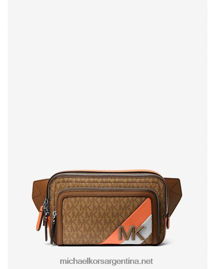 mujer albaricoque riñonera con franja del logo de hudson Michael Kors T46HB0801