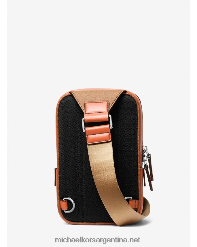 mujer albaricoque riñonera con franja del logo de hudson Michael Kors T46HB0805