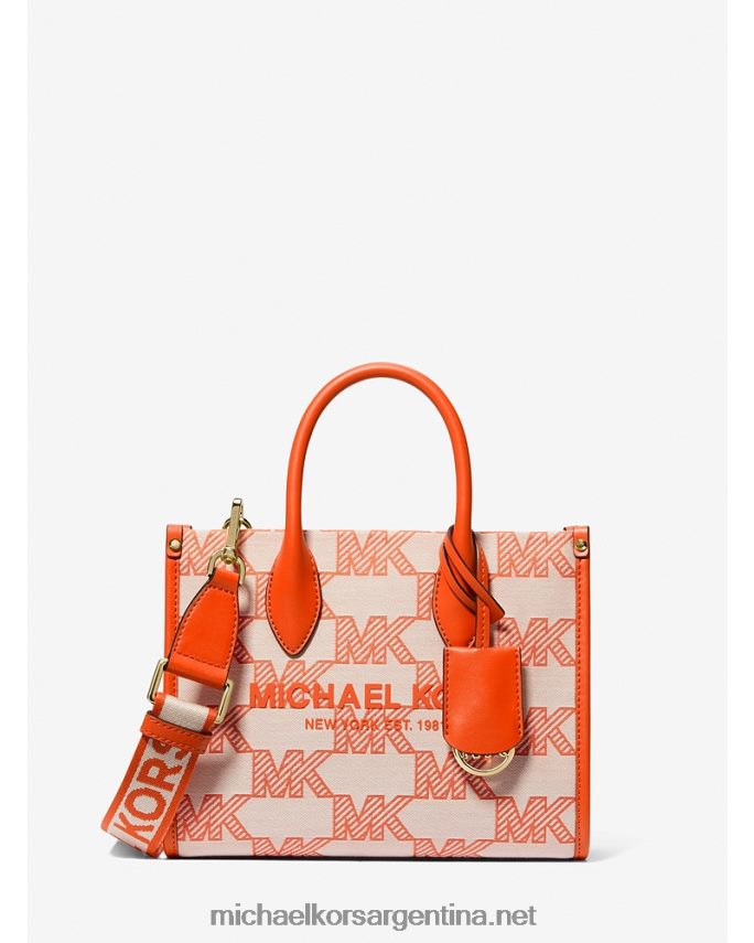 mujer amapola bolsa crossbody mirella pequeña en jacquard con logo Michael Kors T46HB0665