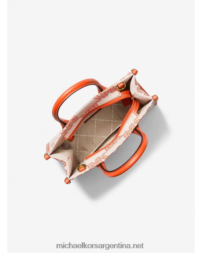 mujer amapola bolsa crossbody mirella pequeña en jacquard con logo Michael Kors T46HB0665