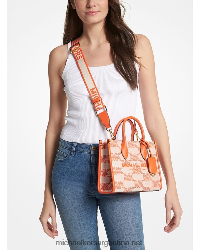 mujer amapola bolsa crossbody mirella pequeña en jacquard con logo Michael Kors T46HB0665