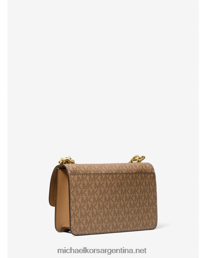 mujer cáscara bolsa crossbody extrapequeña jaspeada con logo Michael Kors T46HB0978