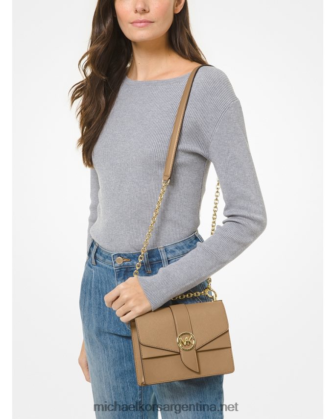 mujer cáscara bolsa crossbody greenwich pequeña de piel saffiano Michael Kors T46HB0963