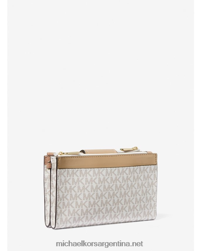 mujer camello bolsa crossbody pequeña con logo Michael Kors T46HB0734