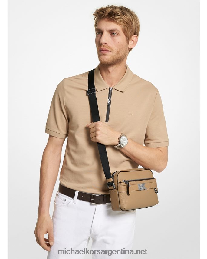 mujer camello bolsa crossbody utilitaria hudson de piel granulada Michael Kors T46HB0794