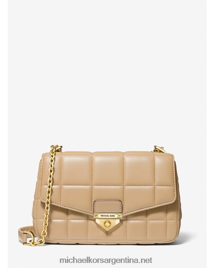 mujer camello bolsa de hombro soho grande de piel acolchada Michael Kors T46HB0973