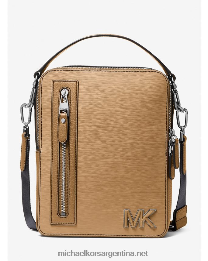 mujer camello bolsa de vuelo de cuero hudson Michael Kors T46HB0952