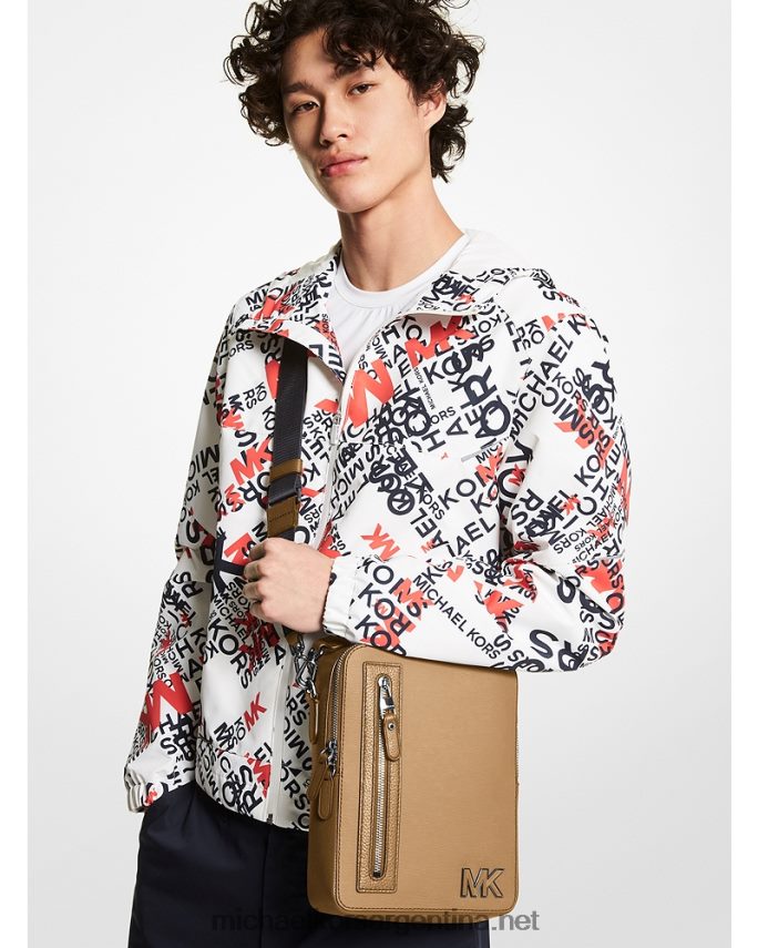 mujer camello bolsa de vuelo de cuero hudson Michael Kors T46HB0952