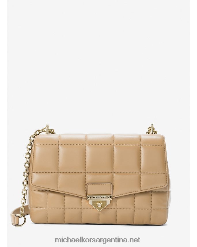 mujer camello bolso de hombro soho extragrande de piel acolchada Michael Kors T46HB0988