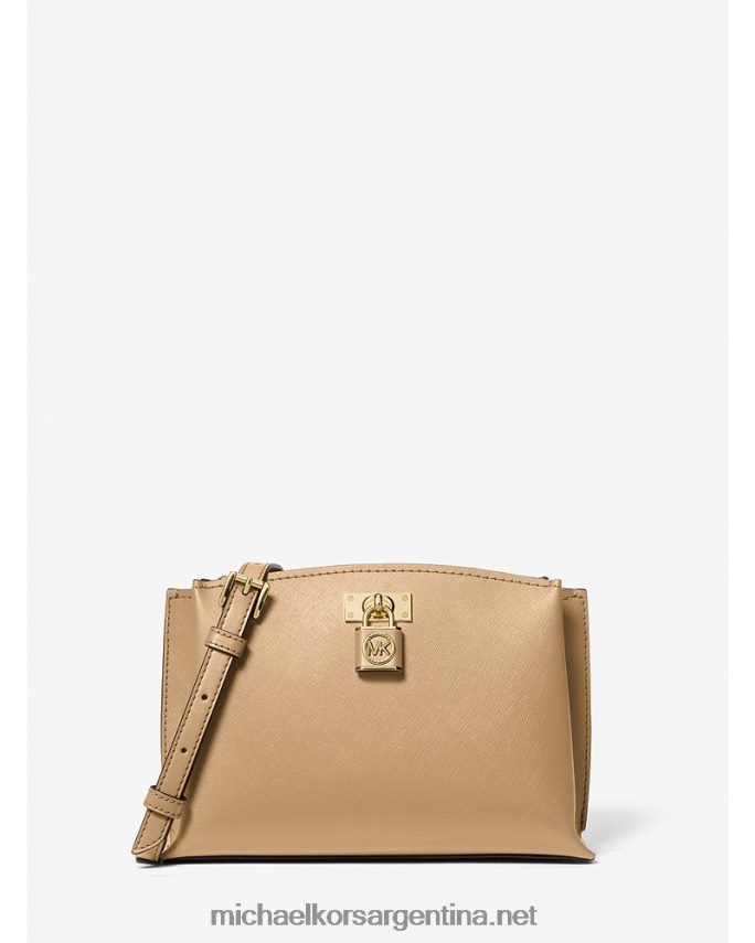 mujer camello bolso messenger rubí mediano de piel saffiano Michael Kors T46HB0727