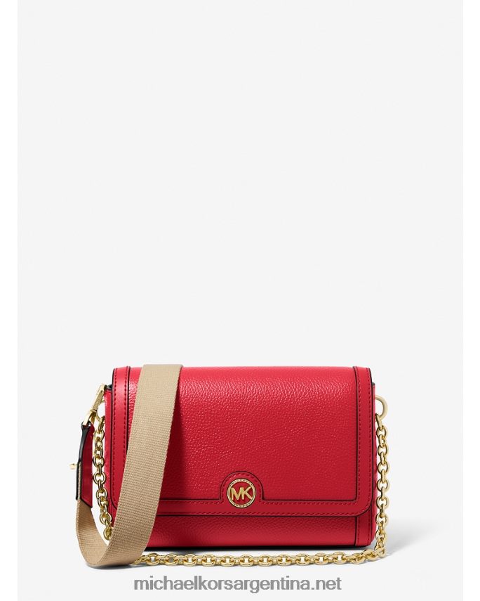 mujer carmesí bolsa crossbody freya convertible pequeña de piel granulada Michael Kors T46HB0944