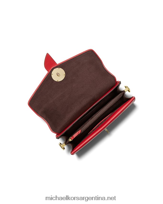 mujer carmesí bolso de hombro greenwich mediano de piel saffiano Michael Kors T46HB0921