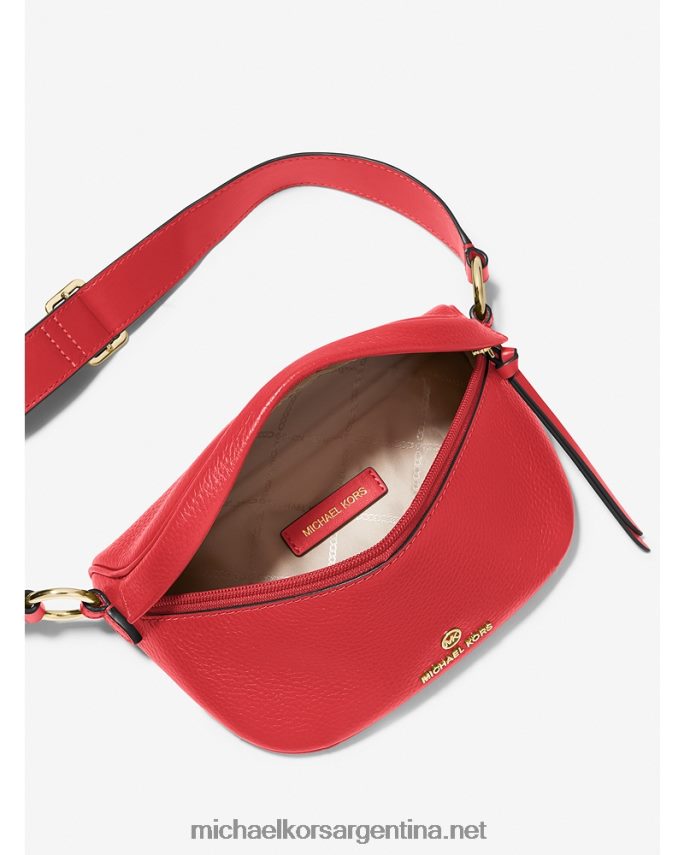 mujer carmesí riñonera slater extrapequeña de piel granulada Michael Kors T46HB0989