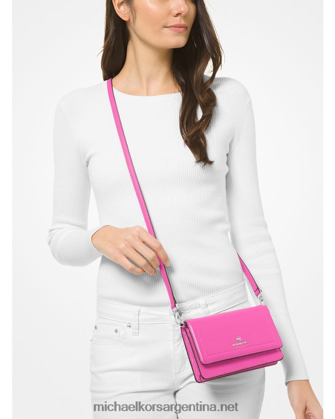 mujer cereza bolsa crossbody convertible pequeña jet set de piel granulada Michael Kors T46HB0755