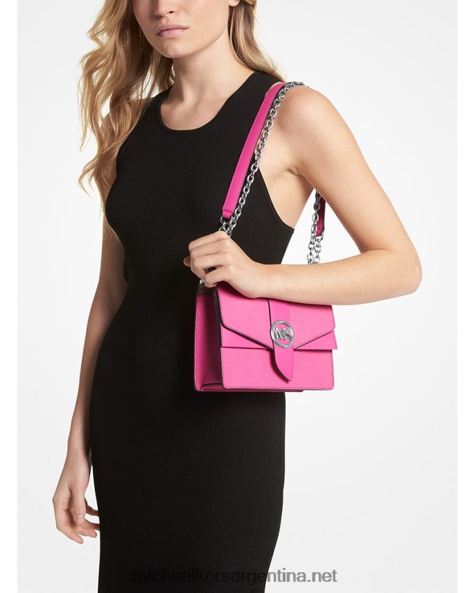 mujer cereza bolsa crossbody greenwich pequeña de piel saffiano Michael Kors T46HB0993