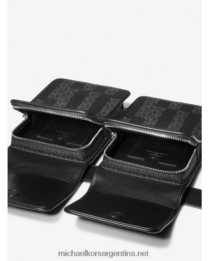 mujer combo negro bolso multiusos de piel y firma ashya x saga Michael Kors T46HB0937