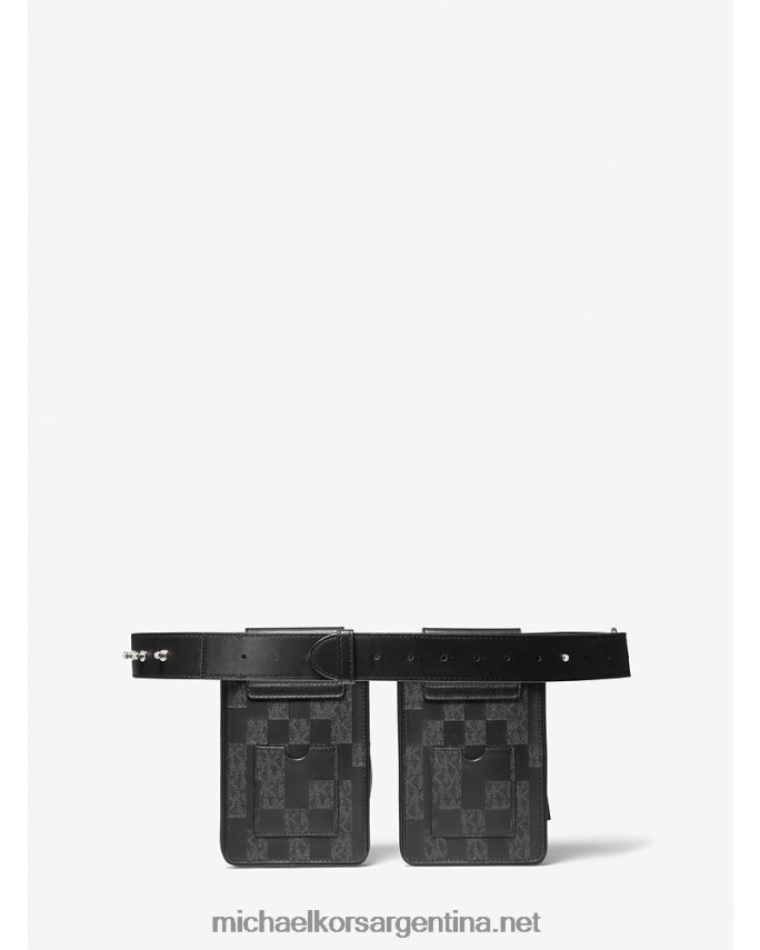 mujer combo negro bolso multiusos de piel y firma ashya x saga Michael Kors T46HB0937